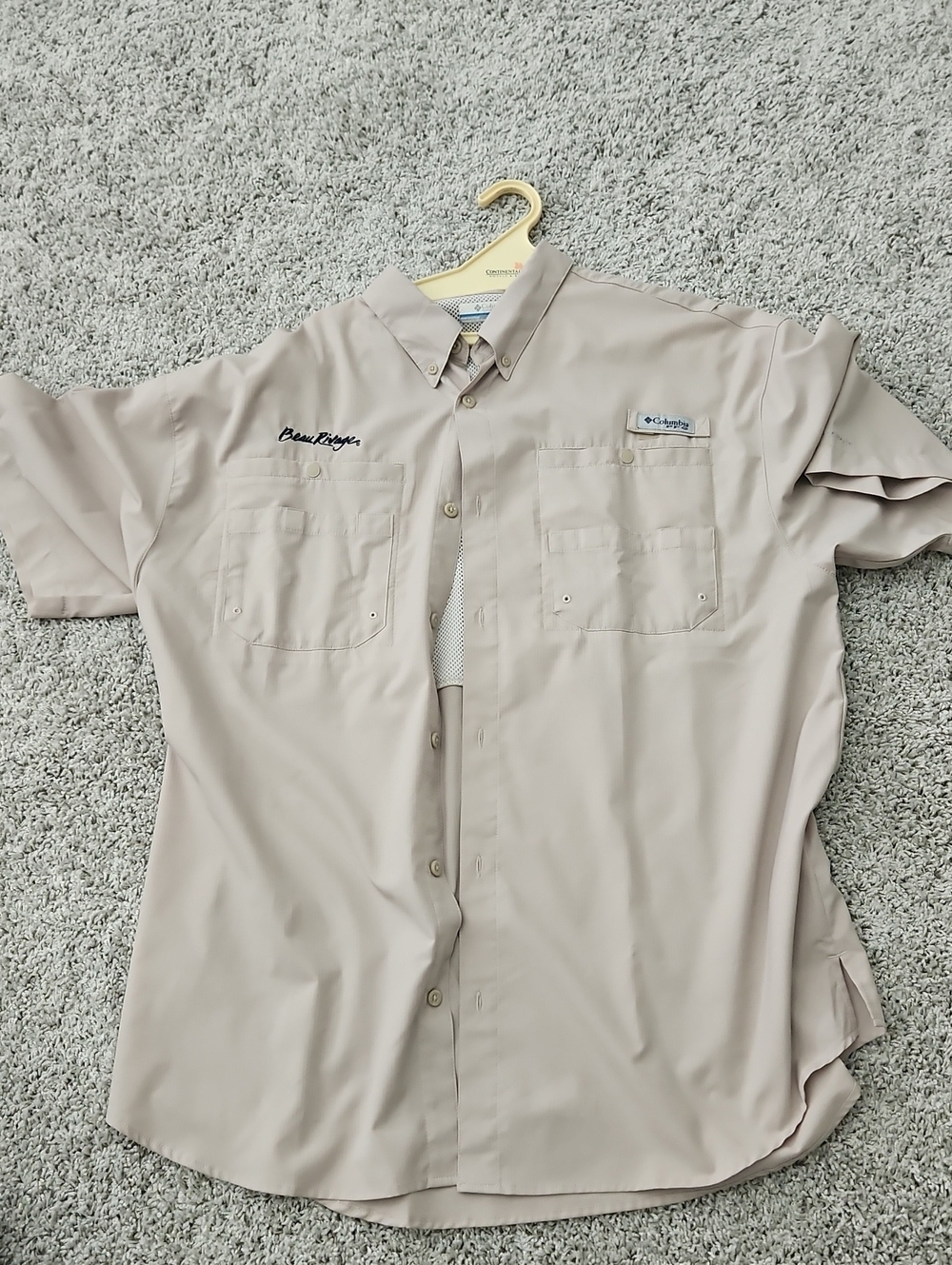 Columbia Men's Short-Sleeve Fishing Shirt - Tan
